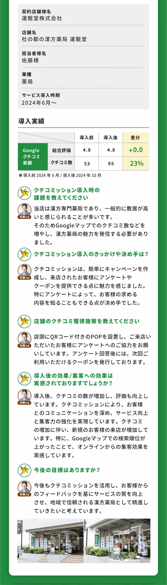 契約導入店舗事例